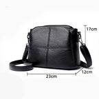 Square leather shoulder purse