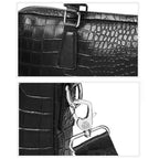 Women's leather laptop tote bag