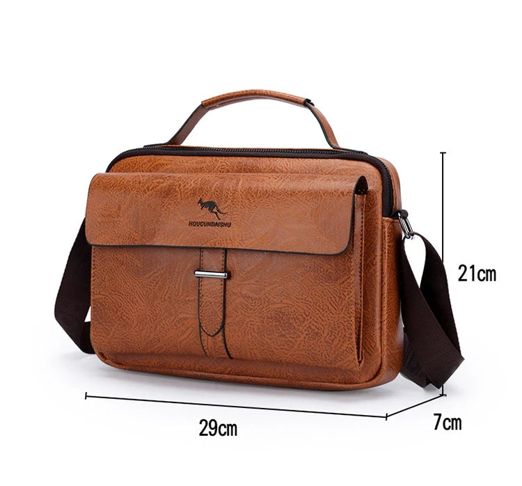 Large leather crossbody bag for women