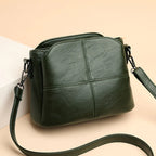 Square leather shoulder purse