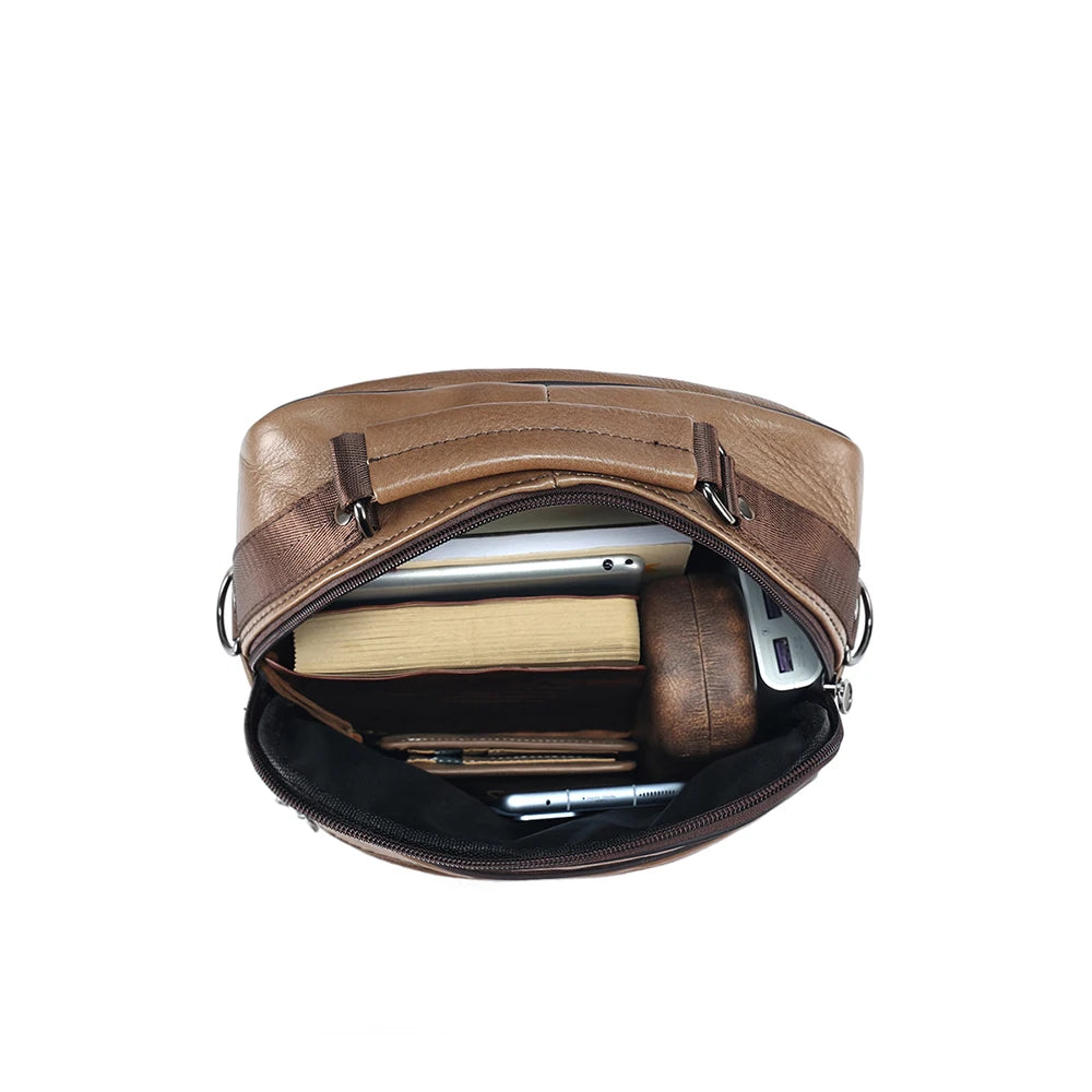 Premium leather sling crossbody bag