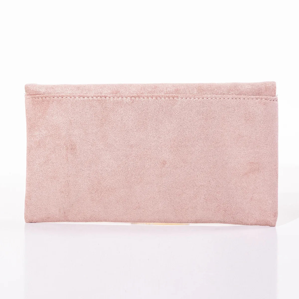 Suede clutch purse with envelope flap