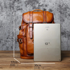 Heavy-duty leather rucksack