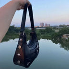 Retro leather sling bag