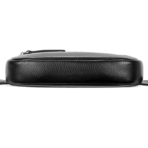 Zip-top leather belt bag