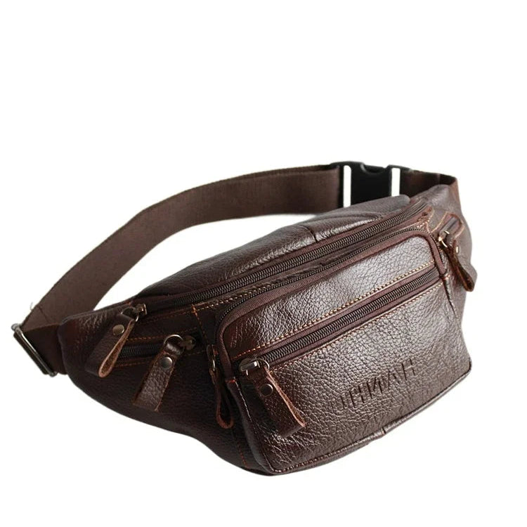 Leather crossbody bum bag