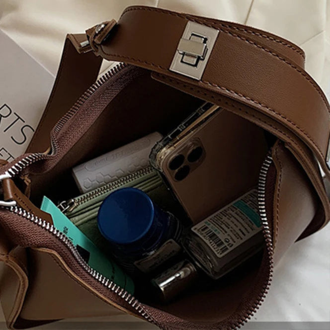 Soft leather shoulder bag