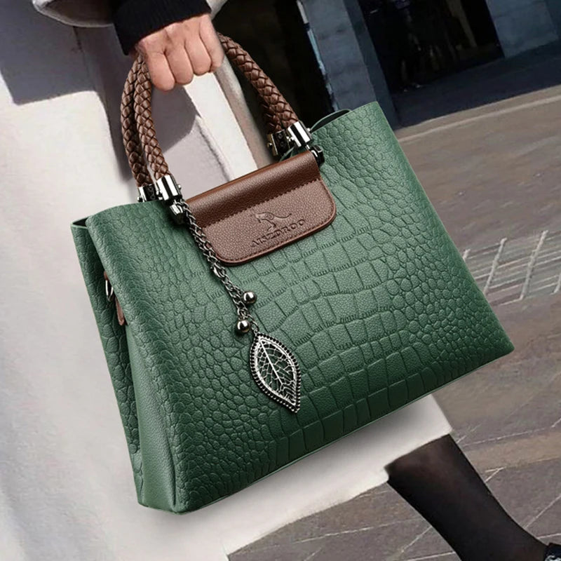 Vintage-inspired leather handbag