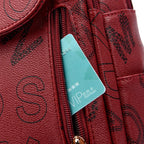 Designer-style leather backpack