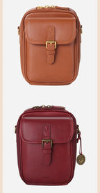 Structured small leather crossbody bag