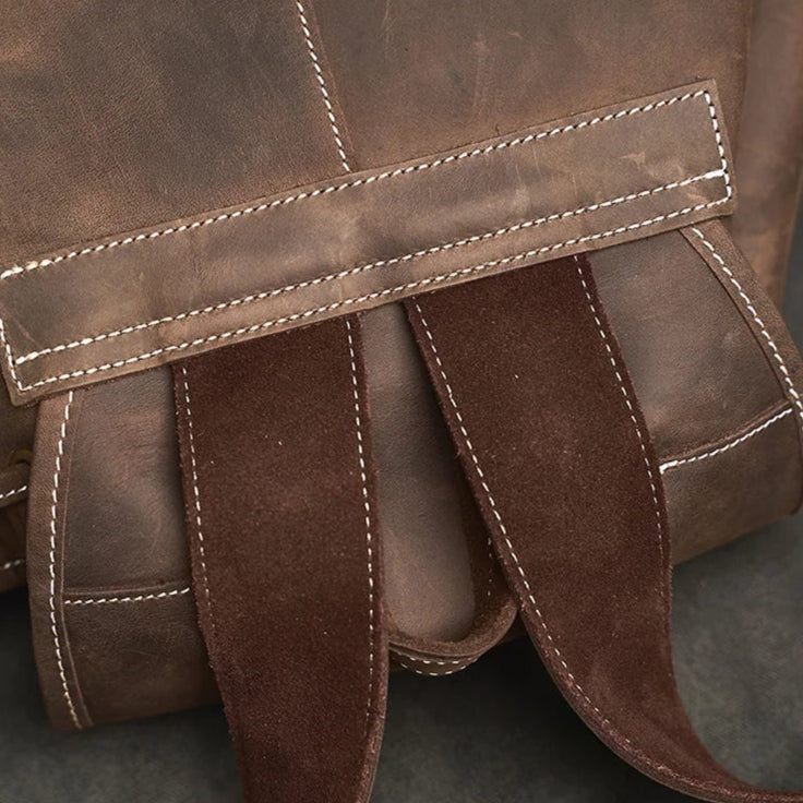Heritage leather rucksack