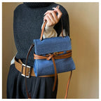 Elegant denim clutch bag for evening looks
