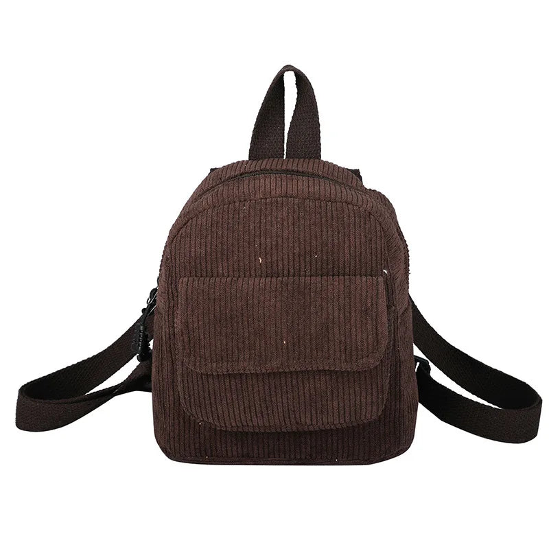 Mini corduroy backpack