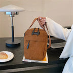 Compact corduroy crossbody bag