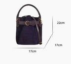 Small brown corduroy handbag with top handle