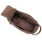Zippered leather dopp kit