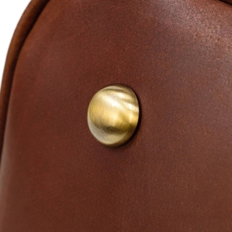 Leather cosmetic and toiletry bag