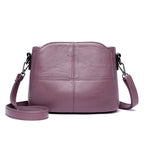 Square leather shoulder purse