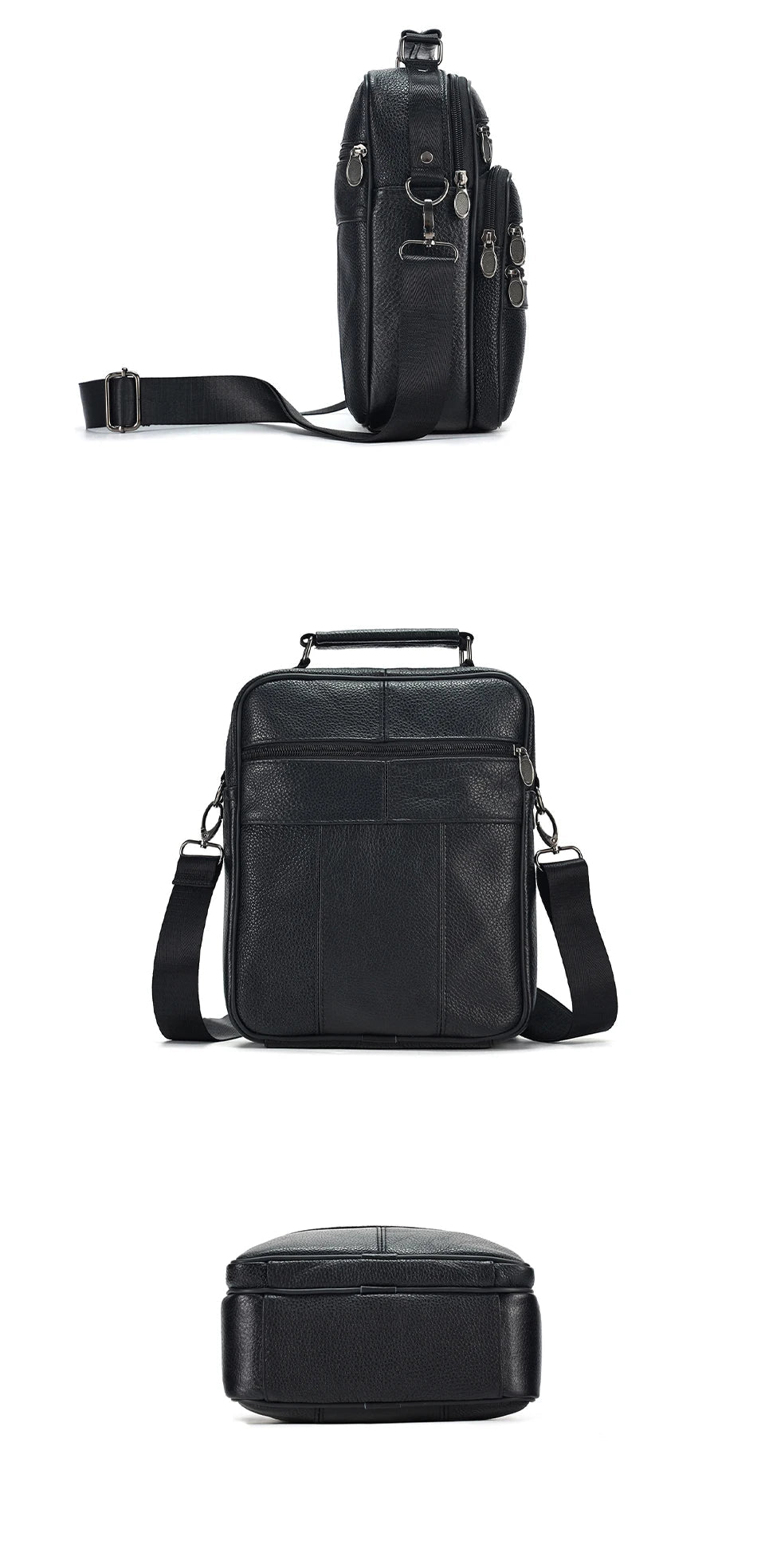 Premium leather sling crossbody bag