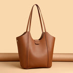 Elegant soft leather tote bag