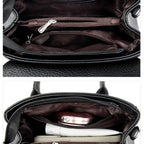 Designer-inspired leather handbag