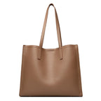 Casual leather tote bag for women