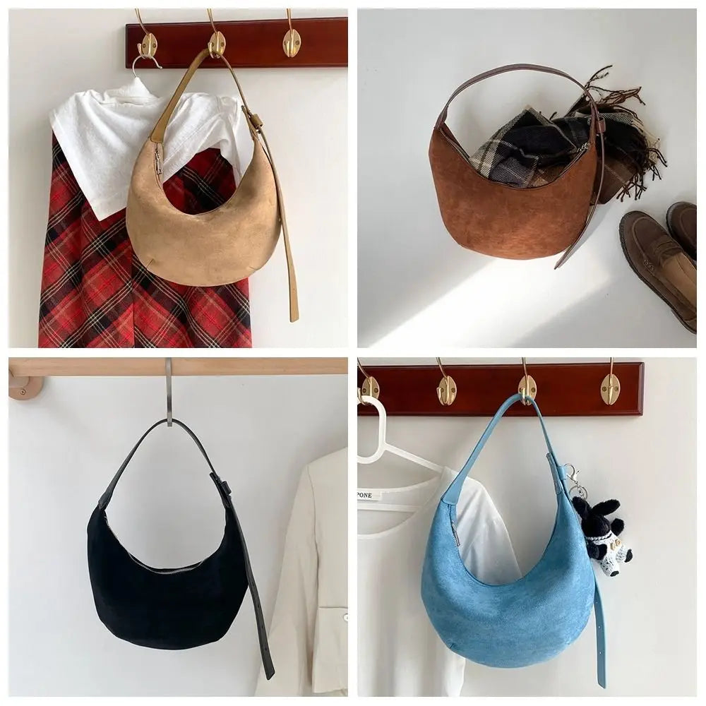 Hobo suede shoulder bag