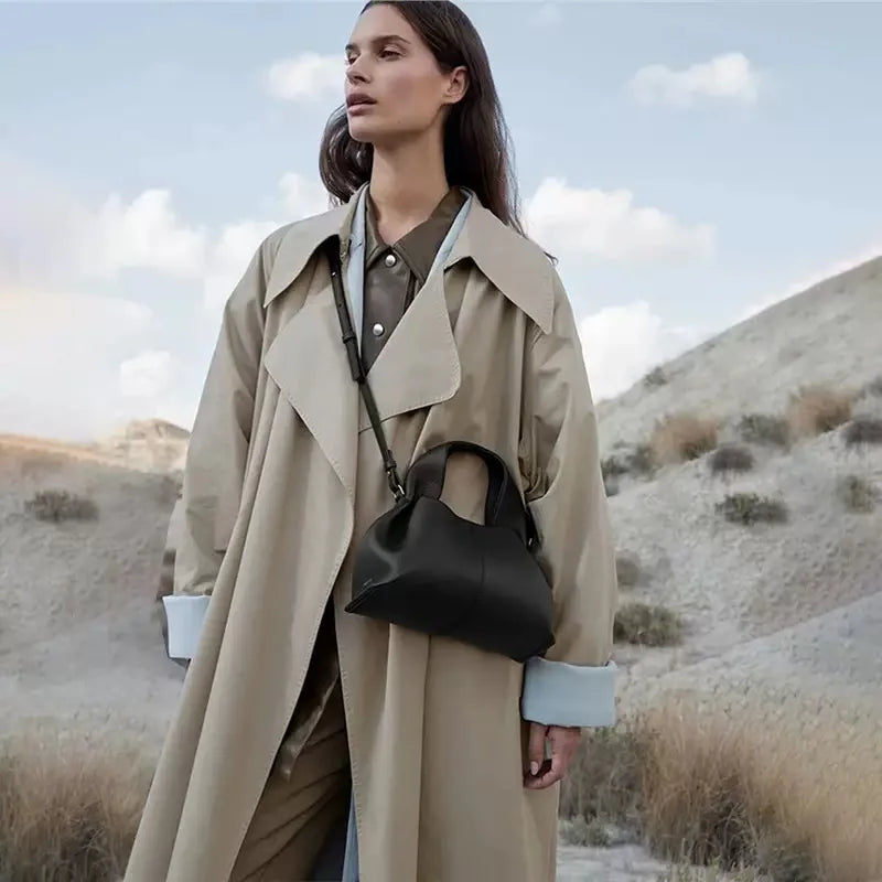 French-inspired leather handbag