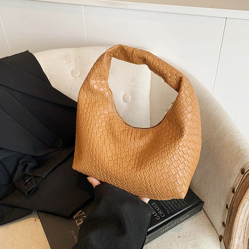 Snake skin leather hobo bag