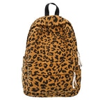 Leopard corduroy backpack