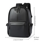 Soft leather backpack for men