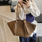 Modern leather tote bag
