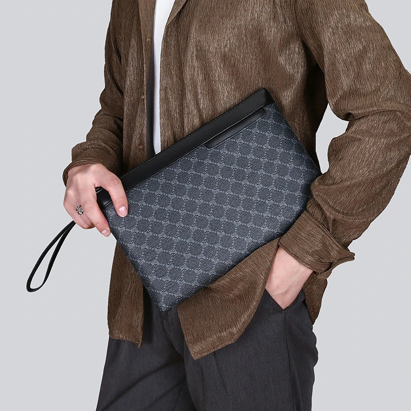 Slim leather clutch for phone and wallet
