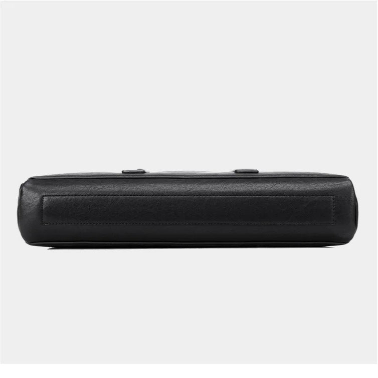 Minimalist leather briefcase for work