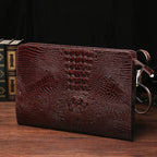 Large leather clutch