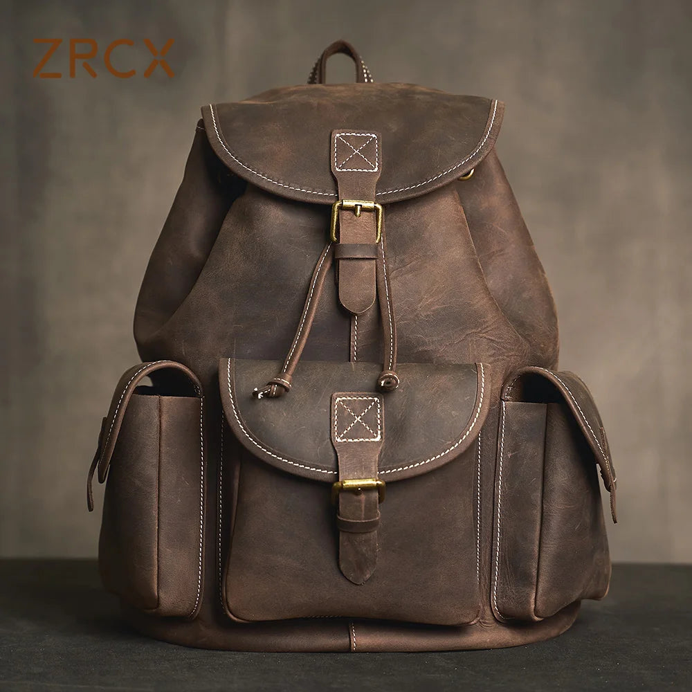 Heritage leather rucksack