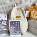 Cute duck corduroy backpack