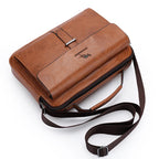 Large leather crossbody bag for women