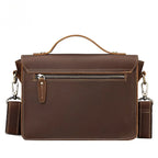 Large leather satchel shoulder bag