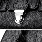 Designer-inspired leather handbag