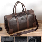 Unisex leather duffle bag