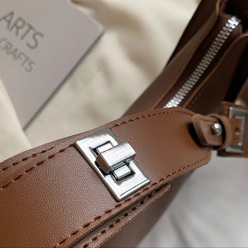 Soft leather shoulder bag
