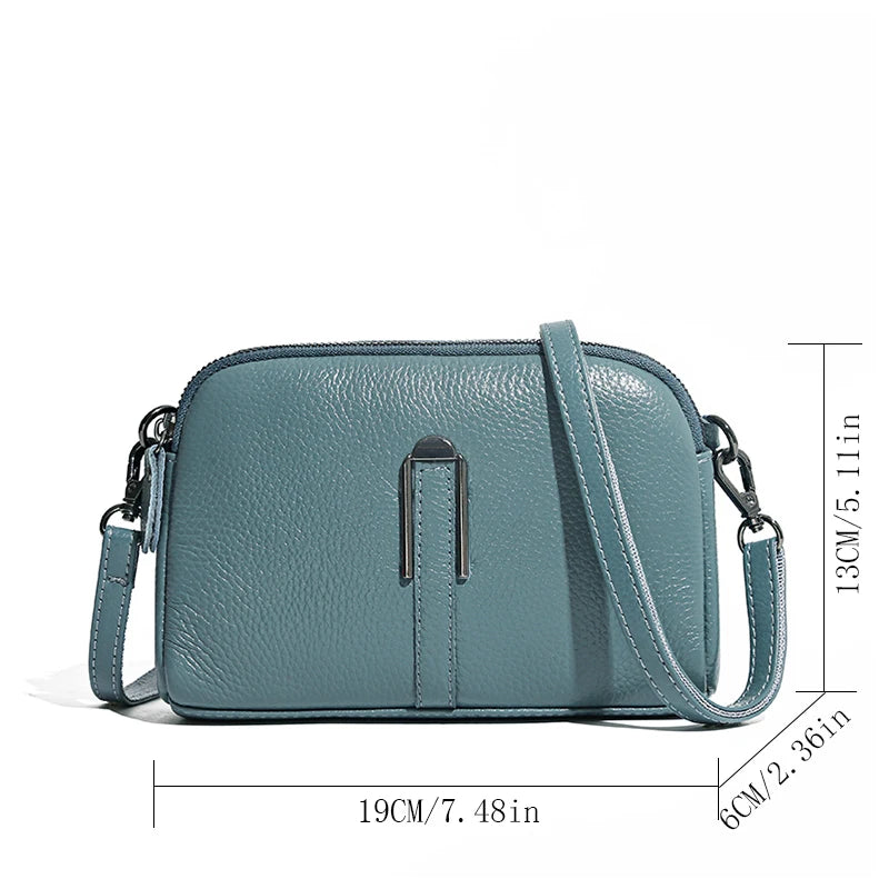Lightweight leather sling bag