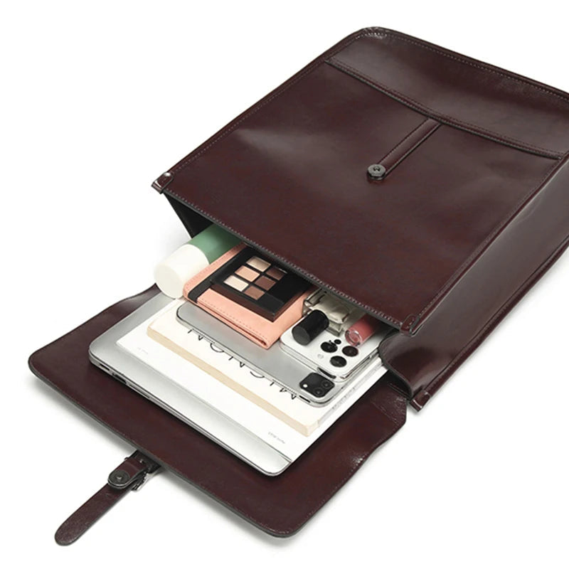 Classic leather satchel