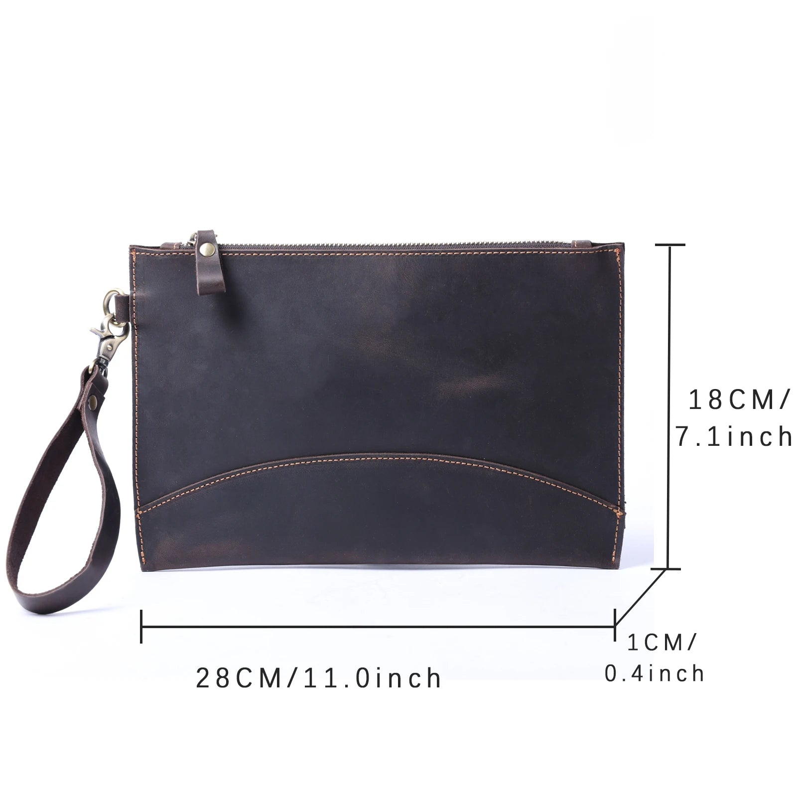 Retro leather clutch