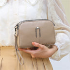 Lightweight leather sling bag
