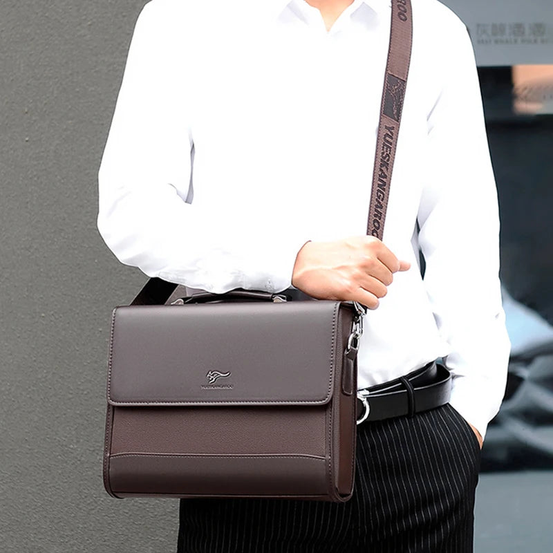 Executive leather laptop briefcase