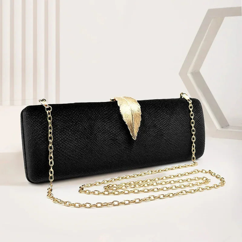 Corduroy clutch bag with cute closure