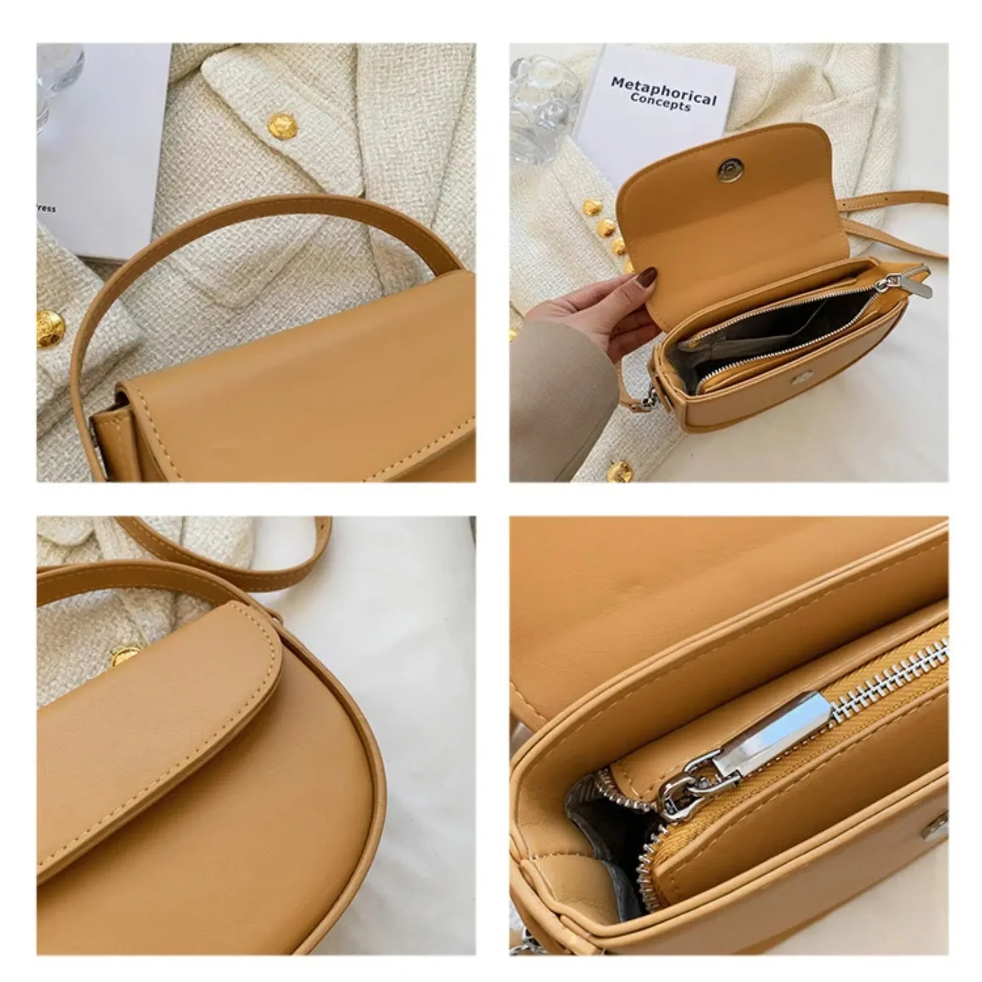 Classic leather handbag