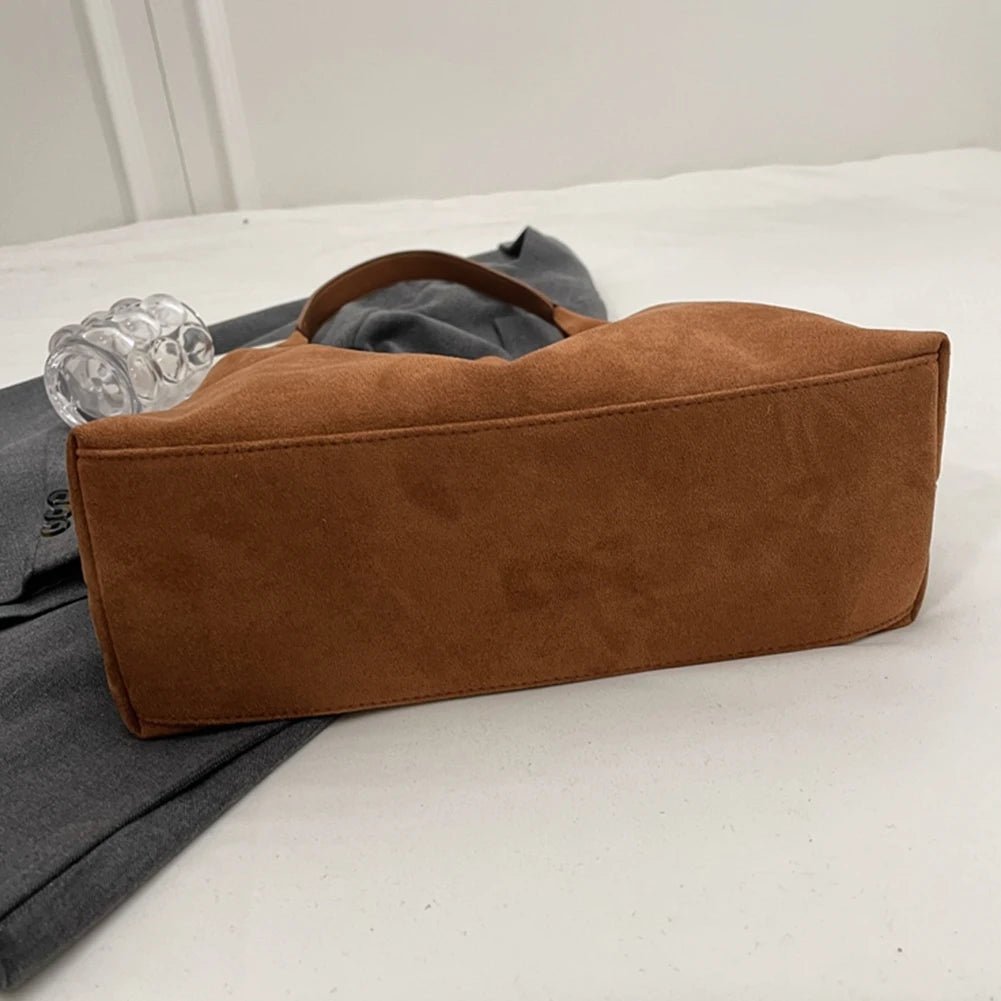 Suede hobo bag